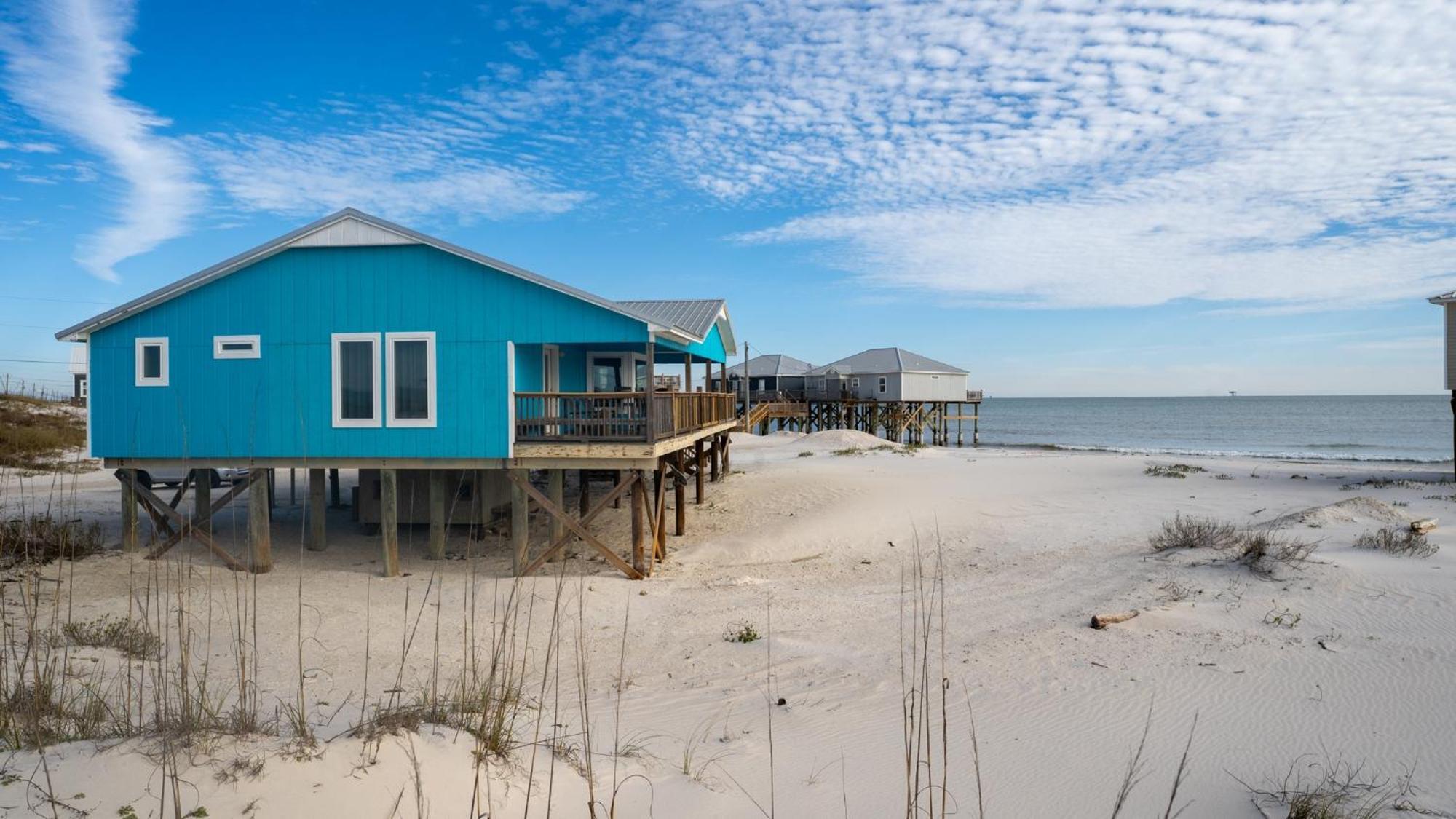 Knee Deep - Amazing Beach Cottage Locates On Sugar White Sands, Great Gulf And Bay Views, Home Dauphin Island Kültér fotó
